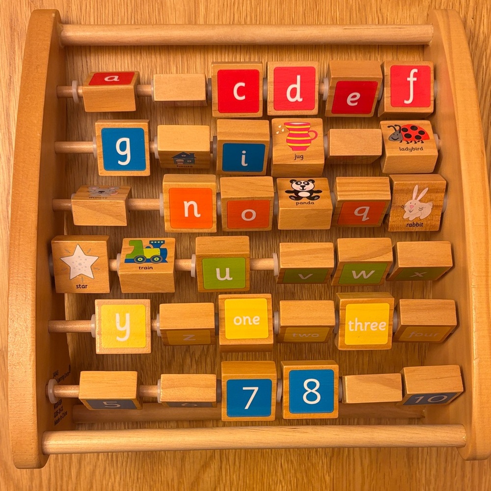 ELC Wooden Alphabet and Number Block Teaching Frame